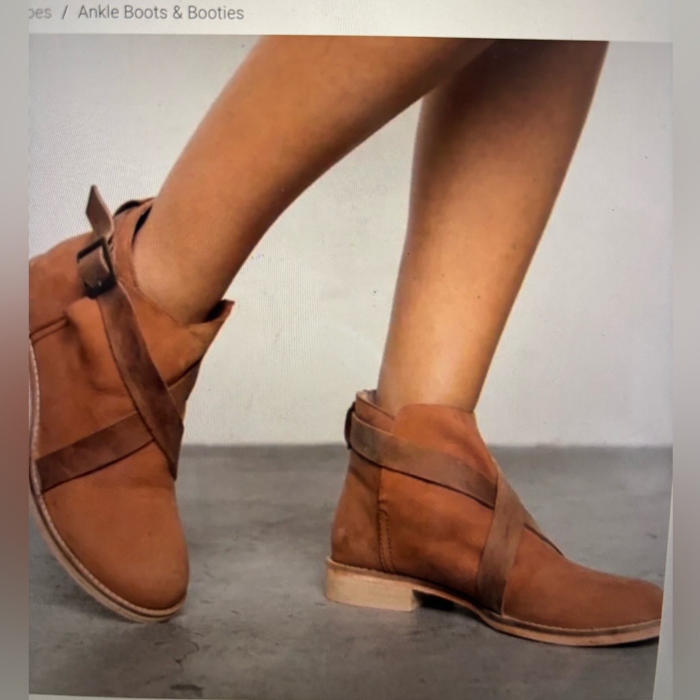 Free People Tan Leather Las Palmas Boots